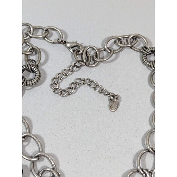 Bali Style Coastal Black Flower Rhinestone Pendant Charm Necklace Bold 22 in - Picture 8 of 11